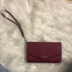 Kate Spade Raspberry Wristlet Clutch